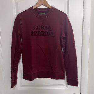 Jules Embroidered Coral Springs sweatshirt Adult Sz S LIKE NEW